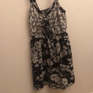 Black and white floral dress